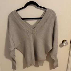 Express Cream V-Neck Women's Sweater
